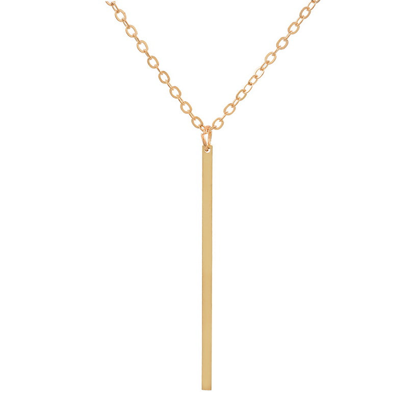 Simple Silver/gold Color Alloy Chain Necklaces For Women Fashion Strip Pendant Female Necklace Choker Hot Colar Jewelry