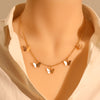 LATS Gold Silver Color Chain Pendant Butterfly Necklace for Women Layered Charm Choker Necklaces Boho Beach Jewelry Gift