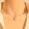 LATS Gold Silver Color Chain Pendant Butterfly Necklace for Women Layered Charm Choker Necklaces Boho Beach Jewelry Gift