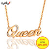 LEEKER QUEEN Letter Pendant Necklaces For Women Girls Rose Gold Silver Color Choker Necklace Accessories Jewelry 331 LK8