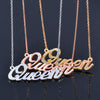 LEEKER QUEEN Letter Pendant Necklaces For Women Girls Rose Gold Silver Color Choker Necklace Accessories Jewelry 331 LK8