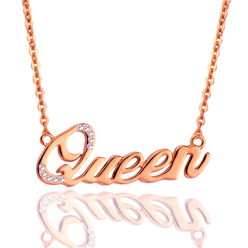 LEEKER QUEEN Letter Pendant Necklaces For Women Girls Rose Gold Silver Color Choker Necklace Accessories Jewelry 331 LK8