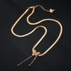 LEEKER rose gold color butterfly stainless steel necklace for women lady hip hop jewelry 341 LK6