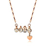 LEEKER rose gold color butterfly stainless steel necklace for women lady hip hop jewelry 341 LK6