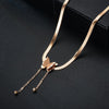 LEEKER rose gold color butterfly stainless steel necklace for women lady hip hop jewelry 341 LK6