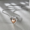 LEEKER rose gold color heart pendant stainless steel necklace for women lady hip hop jewelry 342 LK6