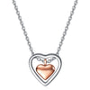 LEEKER rose gold color heart pendant stainless steel necklace for women lady hip hop jewelry 342 LK6