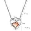 LEEKER rose gold color heart pendant stainless steel necklace for women lady hip hop jewelry 342 LK6
