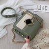 LEFTSIDE Chain Pu Leather Crossbody Bags For Women 2022 hit Small Shoulder Simple Special Lock Design Female Travel Handbags