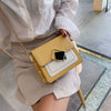 LEFTSIDE Chain Pu Leather Crossbody Bags For Women 2022 hit Small Shoulder Simple Special Lock Design Female Travel Handbags