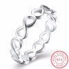 2020 Fashion Infinite 925 Sterling Silver 8 fonts Rings Lead & Nickel Free White Brass Ring for Women Fine Jewelry