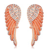 2020 New Style Fashion Ear Cuff 925 Sterling Silver Jewelry Inl Austrian Crystal Angel Wings Stud Earring Fine Jewelry