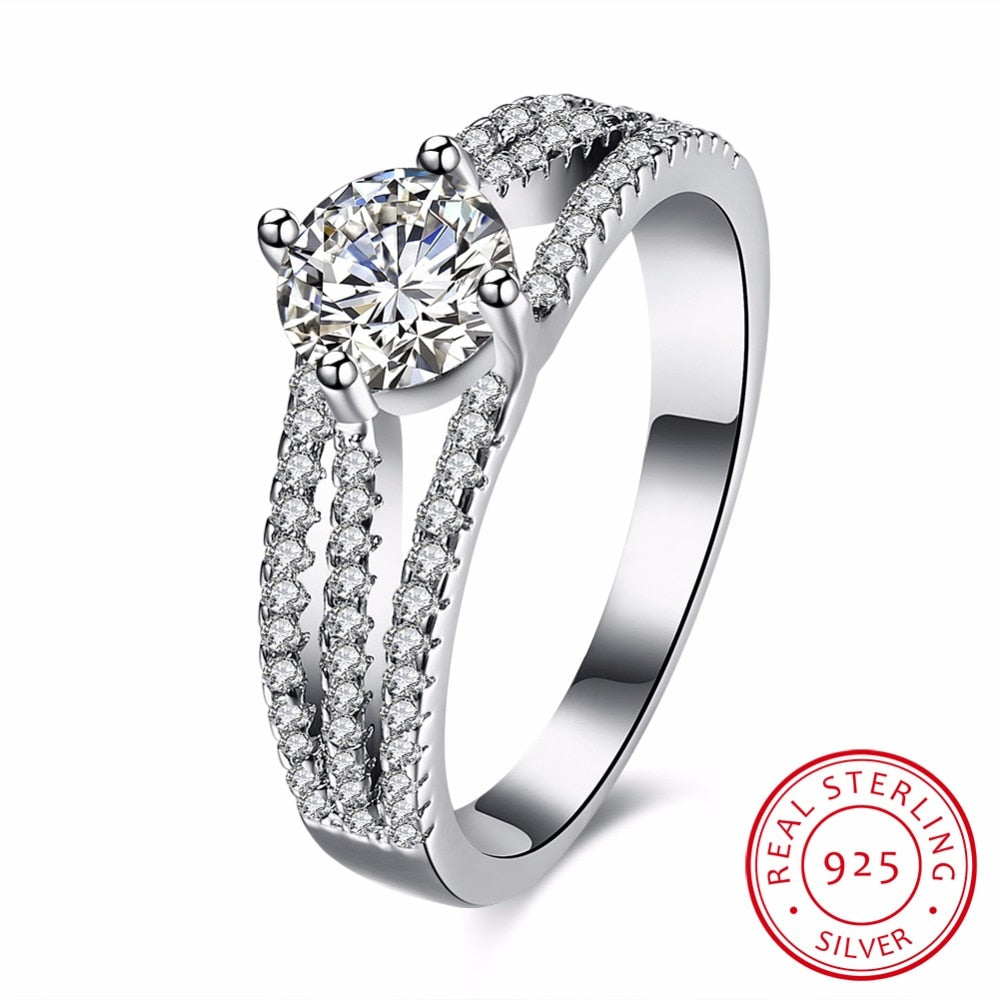 2020 Women 925 Silver Wedding Ring Bijoux Femme Crystal Fine Jewelry Accessories Engagement Rings anel feminino