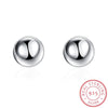 8mm 10mm Women 925 Sterling Silver Fine Jewelry Earring Wedding New Ethiopian Round Stud Earrings For Baby Girls