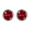 925 Sterling Silver 8mm Round Crystals From Elements Fashion Stud Earrings Fine Jewelry For Women Party Gift