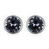 925 Sterling Silver 8mm Round Crystals From Elements Fashion Stud Earrings Fine Jewelry For Women Party Gift