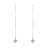 925 Sterling Silver Angel Earrings Jewelry Simple Pearl Long Line Earhook Dangle Earring For Women