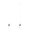 925 Sterling Silver Angel Earrings Jewelry Simple Pearl Long Line Earhook Dangle Earring For Women