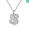 925 Sterling Silver Hearts Of Brand Clear Round Shape CZ Pendant Necklaces for Women Party Fine Jewelry