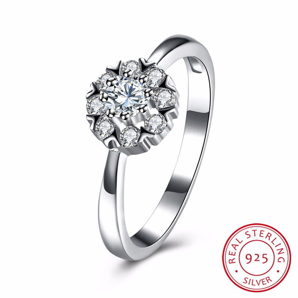 925 Sterling Silver Rings Vintage Antique Silver AAA Zirconia Women Rings Aliexpress Hot Selling Size 6 7 8