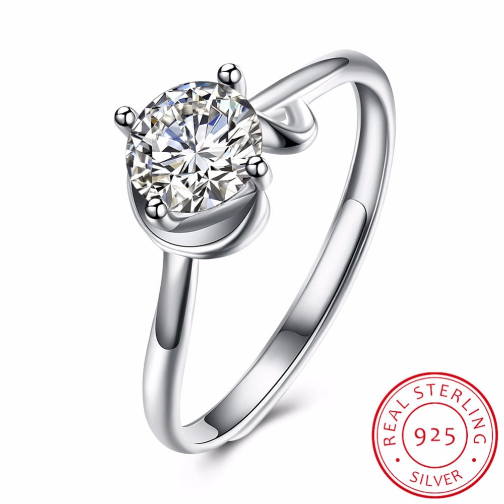 925 Sterling Silver Wedding Rings for Women Cubic Zirconia Men Jewellery Ring Female Anillos Anel Feminino Bijoux