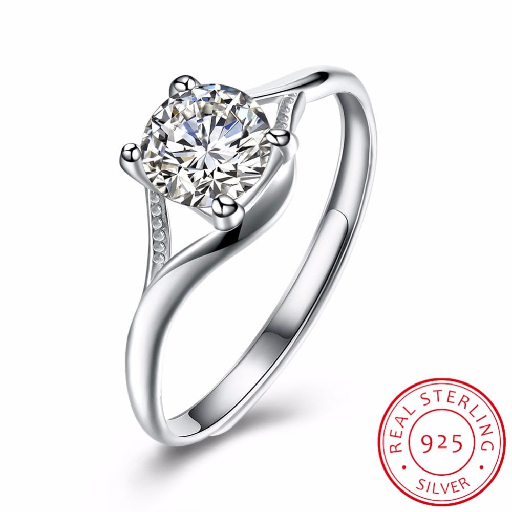 Classical 925 Sterling Silver Cubic Zirconia Fashion Wedding & Engagement Ring Fine Jewelry For Women Wholesale