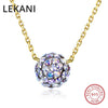 Colorful Ball Pendant Necklaces Crystals From Swarovski 925 Sterling Silver Beads Collars Fine Jewelry For Women Girls
