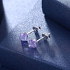 Crystals From Swarovski Mini Simple Square Stud Earrings Real S925 Silver For Women Girls Piercing Trendy Accessories