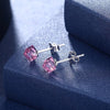 Crystals From Swarovski Mini Simple Square Stud Earrings Real S925 Silver For Women Girls Piercing Trendy Accessories