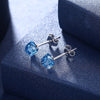 Crystals From Swarovski Mini Simple Square Stud Earrings Real S925 Silver For Women Girls Piercing Trendy Accessories