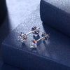 Crystals From Swarovski Mini Simple Square Stud Earrings Real S925 Silver For Women Girls Piercing Trendy Accessories