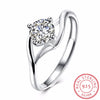 Cubic Zirconia Rings For Women Surround S Type Trendy 925 Sterling Silver Rings Fine Jewelry Bijouterie Wholesale