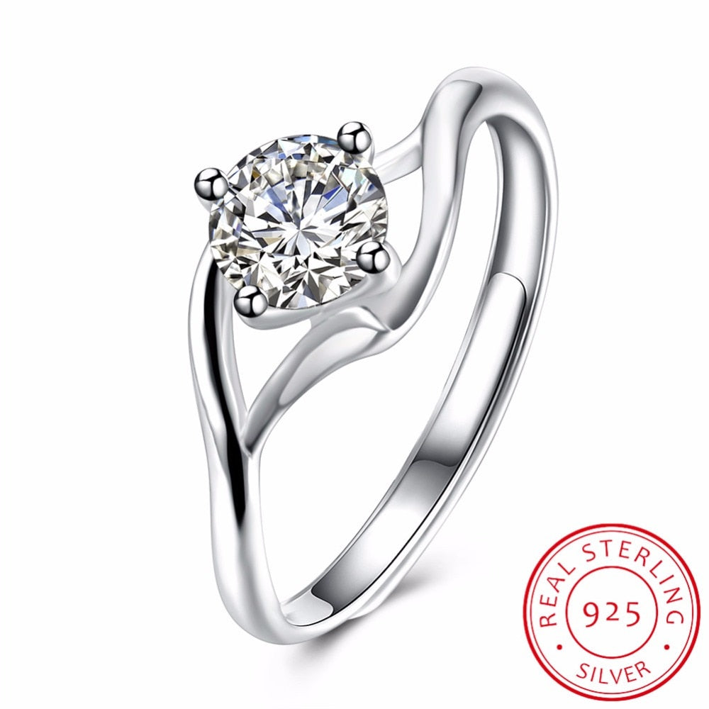 Cubic Zirconia Rings For Women Surround S Type Trendy 925 Sterling Silver Rings Fine Jewelry Bijouterie Wholesale