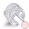High-quality 925 sterling silver Rings female double cross cz Crystal infinity ring bague argent 925 femme anillos mujer