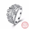Hot Sale Crown Ring Genuine 925 Sterling Silver Engagement Ring Inlaid AAA Zirconia CZ Diamant Wedding Ring for Women