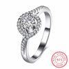 Fashion Luxury Women Engagement Fine Jewelry 925 sterling Silver 5A Crystal Zirconia Female Wedding Finger Ring