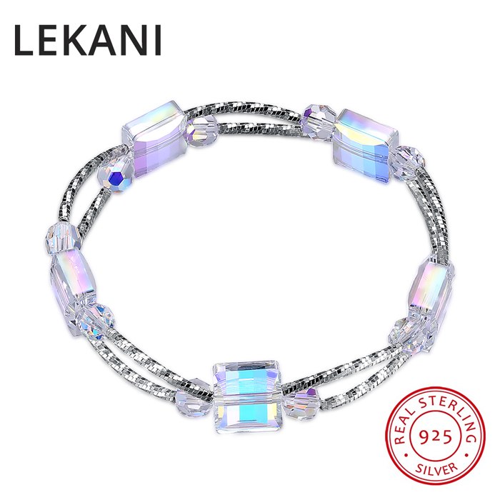 Luxury Crystal Beads Charm Bracelet Bangles Genuine S925 Silver Hand Accessories For Women Made With SWAROVSKI