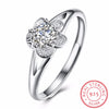 Luxury micro pave setting 2ct imported created stone flower shaped women's wedding ring ,shinning CZ jewelry