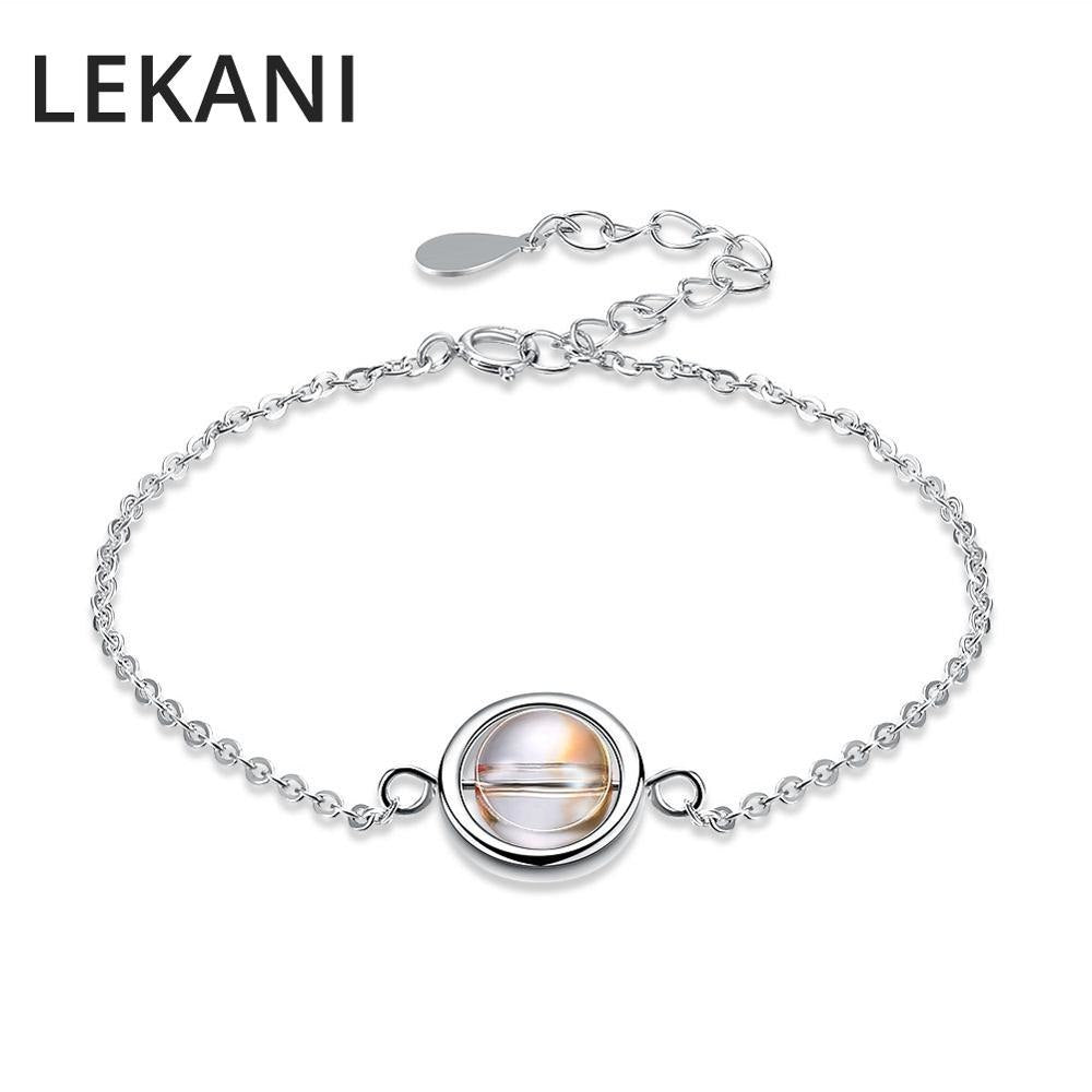 Original Crystals From SWAROVSKI 925 Sterling Silver Ball Charm Bracelet Bangles Beads Accessories For Women Fine Jewelry
