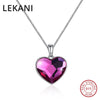 Original Crystals From Swarovski Heart Pendant Necklace For Women Chic S925 Silver Collares Lovers Valentine's D Gift