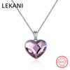 Original Crystals From Swarovski Heart Pendant Necklace For Women Chic S925 Silver Collares Lovers Valentine's D Gift