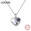 Original Crystals From Swarovski Heart Pendant Necklace For Women Chic S925 Silver Collares Lovers Valentine's D Gift