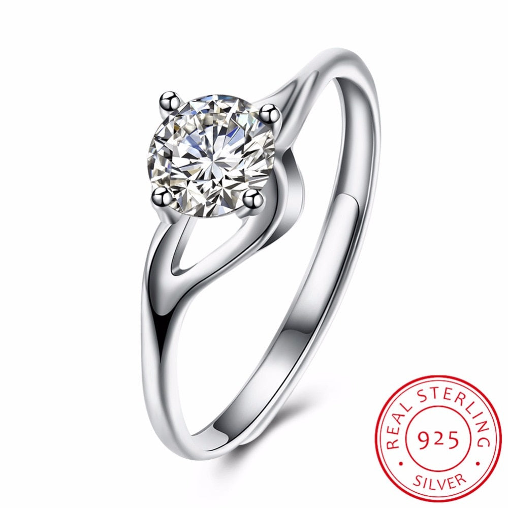 Popular Girls' Finger Adjustable Ring with Brilliant AAA Austrian CZ 925 Sterling Silver Rings Cute Christmas Gift