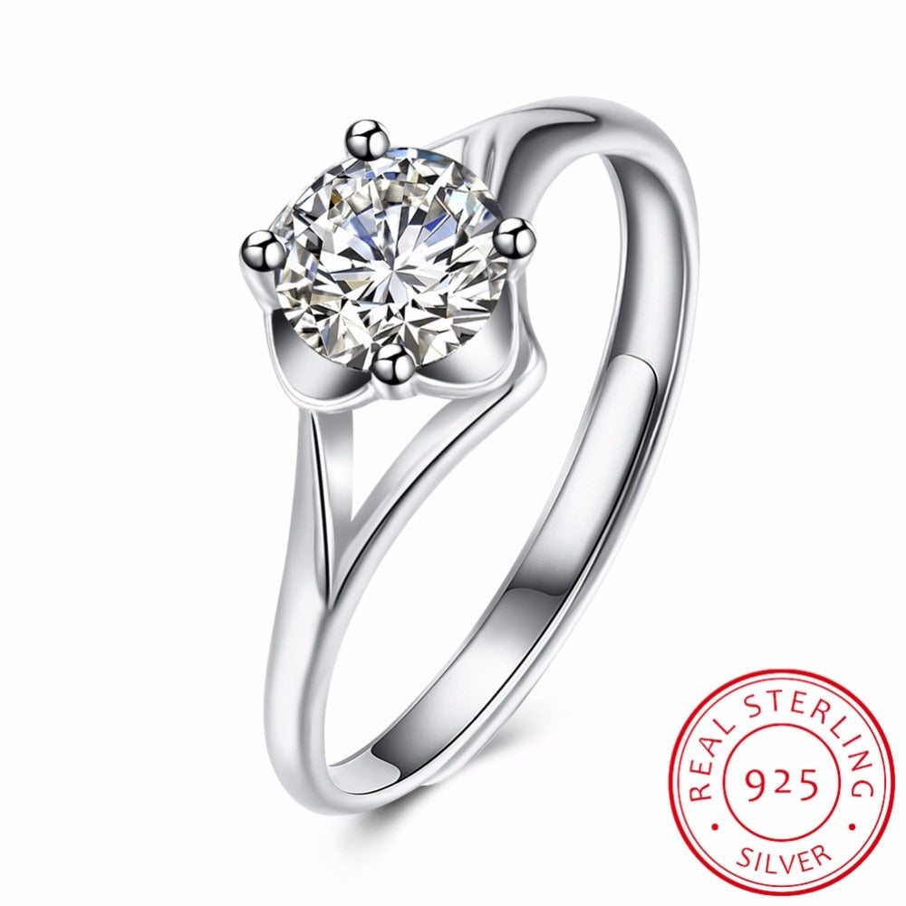 Real 925 Sterling Silver Fine Jewelry Rings for Women AAA Zirconia adjustable ring Luxurious Wedding Accessories