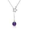 Real 925 Sterling Silver Women Star Pedant Necklaces with Charming Movable CZ Fashion Fine Jewelry Christmas Gift