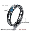 LEKANI Sterling Silver 925 Jewelry Black Rings Women Bright Cubic Zirconia Adjustable Couple Ring Vintage Bohemian Retro Gift