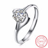 Vintage CZ Fine jewelry Women 925 Sterling Silver Rings Elegant Wedding engagement bague for lady Bijoux