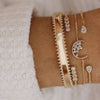 LETAPI 2021   Gold Color Opening Bracelets Bangles Crystal Butterfly Heart Cherry Letter Wedding Bangle for Women
