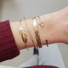 LETAPI 2021   Gold Color Opening Bracelets Bangles Crystal Butterfly Heart Cherry Letter Wedding Bangle for Women