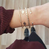 LETAPI 2021   Gold Color Opening Bracelets Bangles Crystal Butterfly Heart Cherry Letter Wedding Bangle for Women